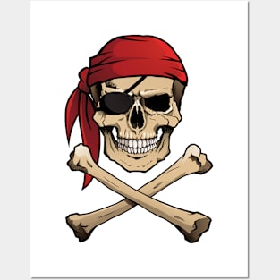 pirate skull Posters and Art